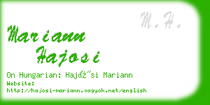 mariann hajosi business card